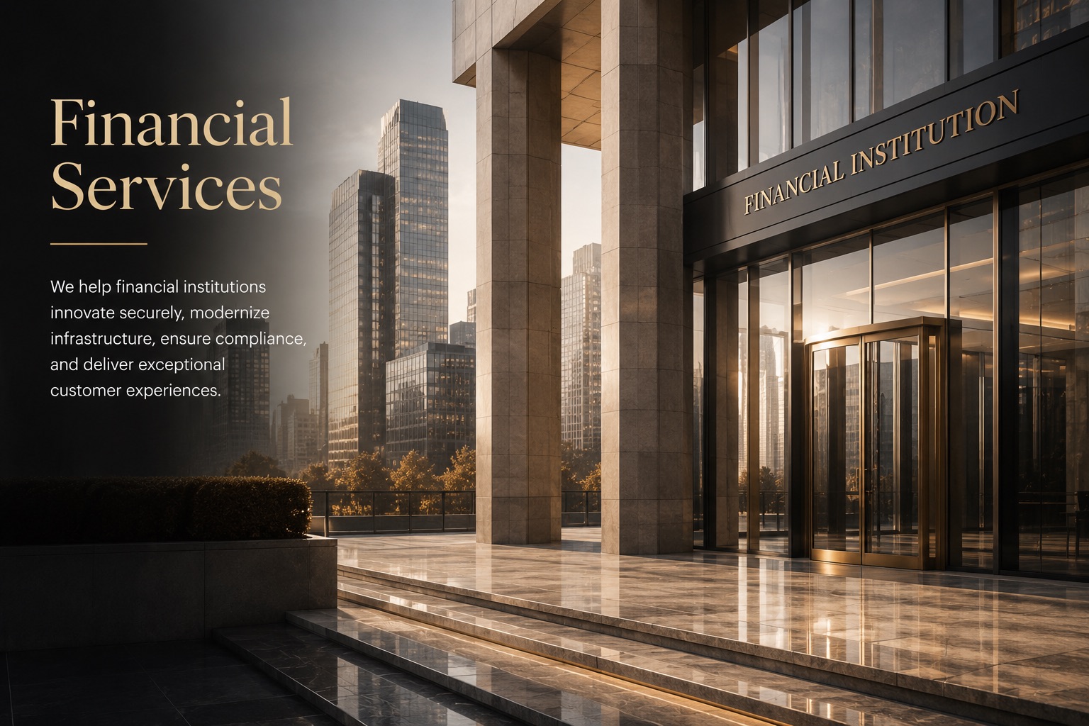 Financial services office interior