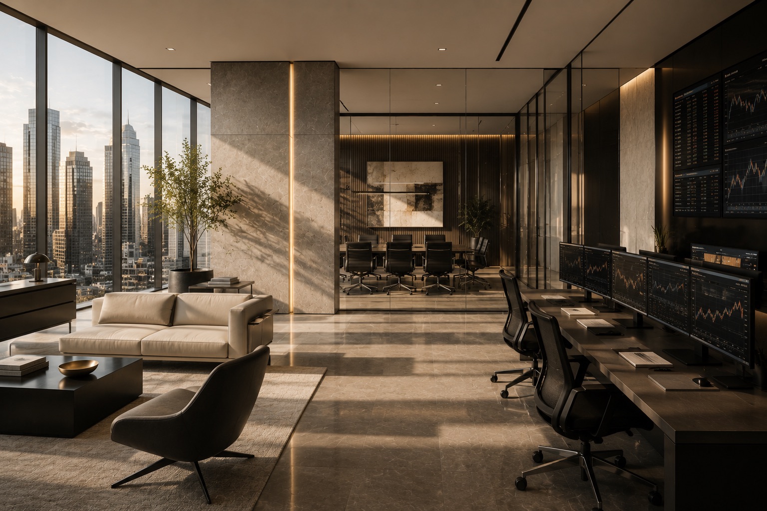 Financial trading floor